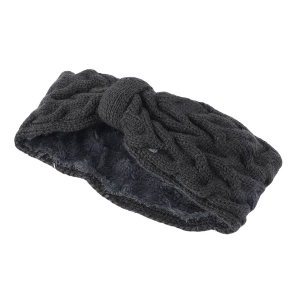 Comfortable Bow Headband Dark Gray